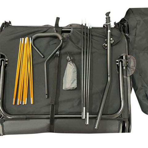 bike trailer tent unpacking