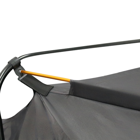 bike trailer tent retaining rod attached