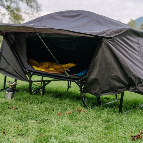 bike trailer tent left sight